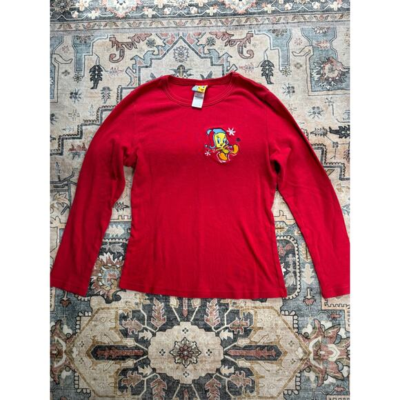 Vintage Tweety Bird Embroidered Y2K Top - Size M - Picture 1 of 4